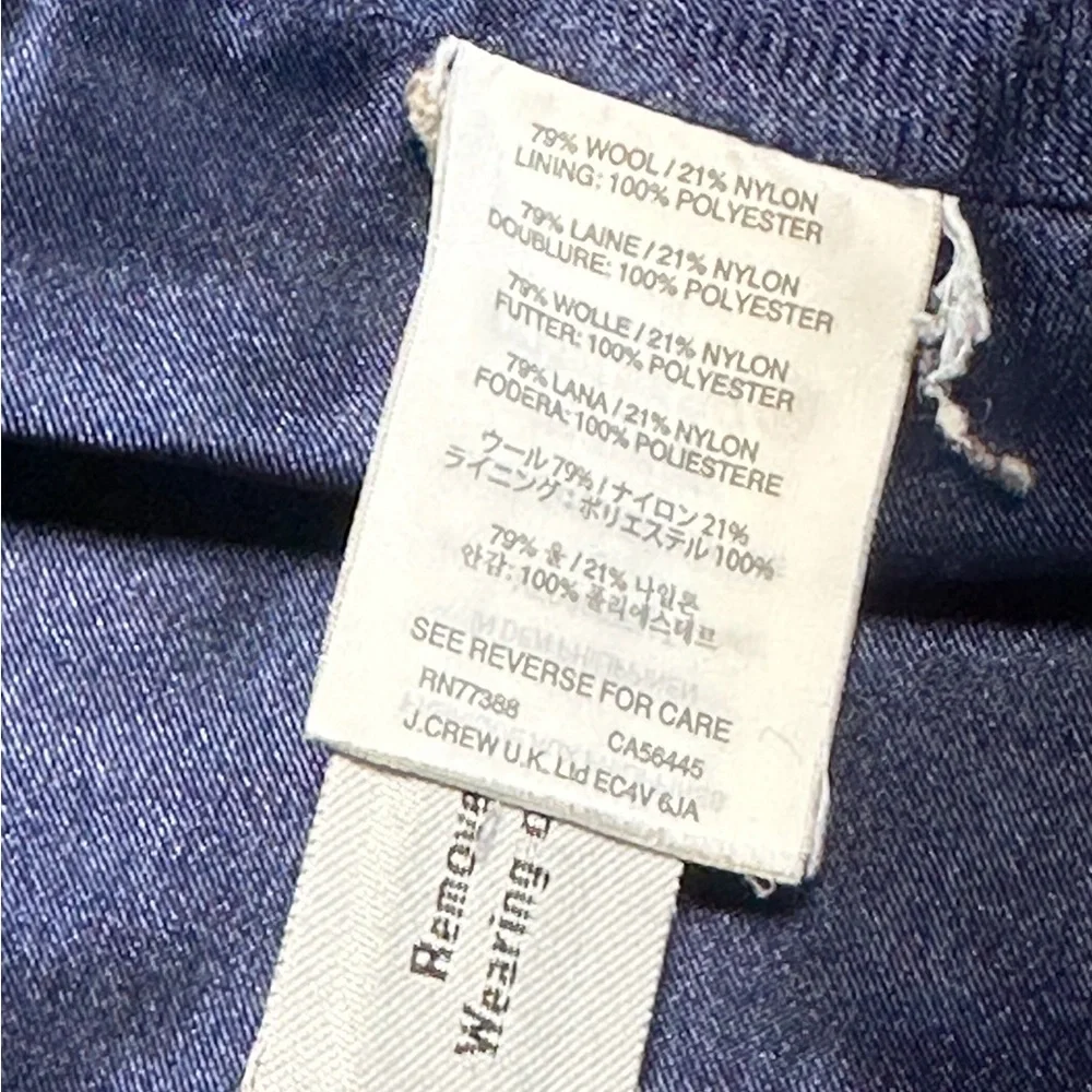J. Crew Royal Blue Pea Coat with Gold Buttons - Picture 5 of 5